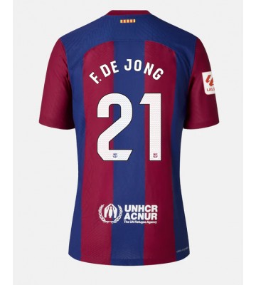 Barcelona Frenkie de Jong #21 Koszulka Podstawowych Kobiety 2023-24 Krótki Rękaw